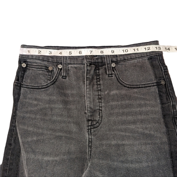 Madewell Classic Straight High Rise Cropped Frayed Hem Denim Jeans Size 25 - Picture 11 of 13